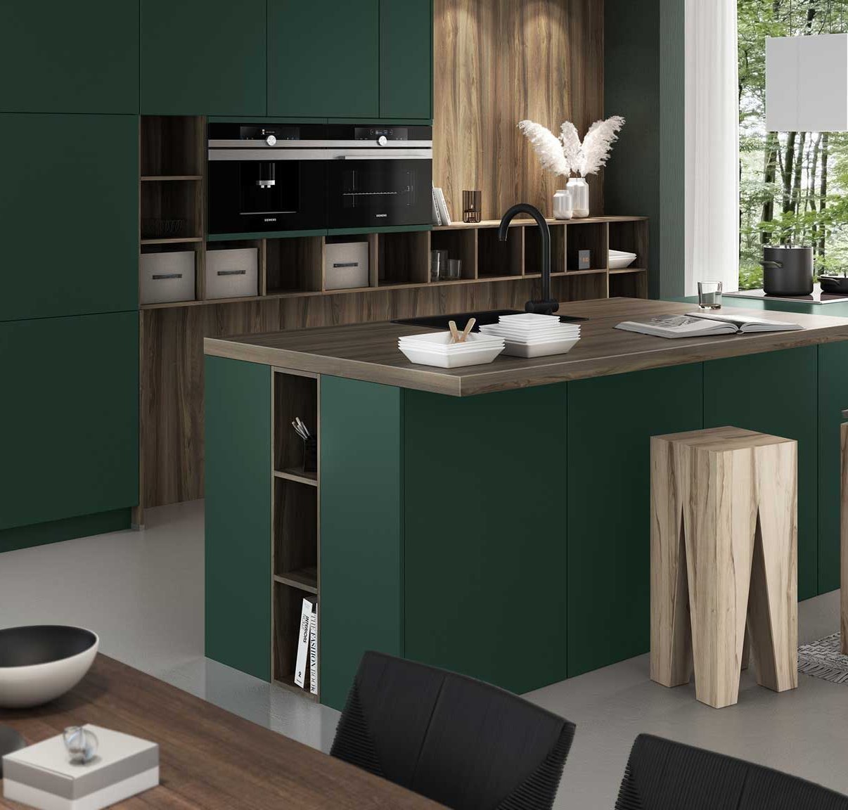 artego Küchen in Tannengrün grüne Küche